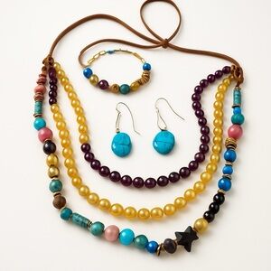 Colorful Beaded Jewelry Set